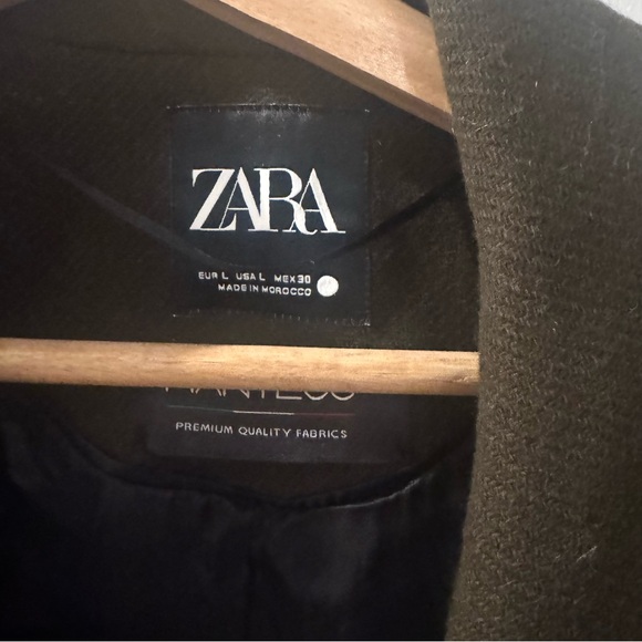 Zara Long Double-Breasted Coat - Picture 3 of 4